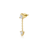 Prism Diamond Chain Earring (Trilliant)