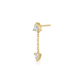 Prism Diamond Chain Earring (Trilliant)