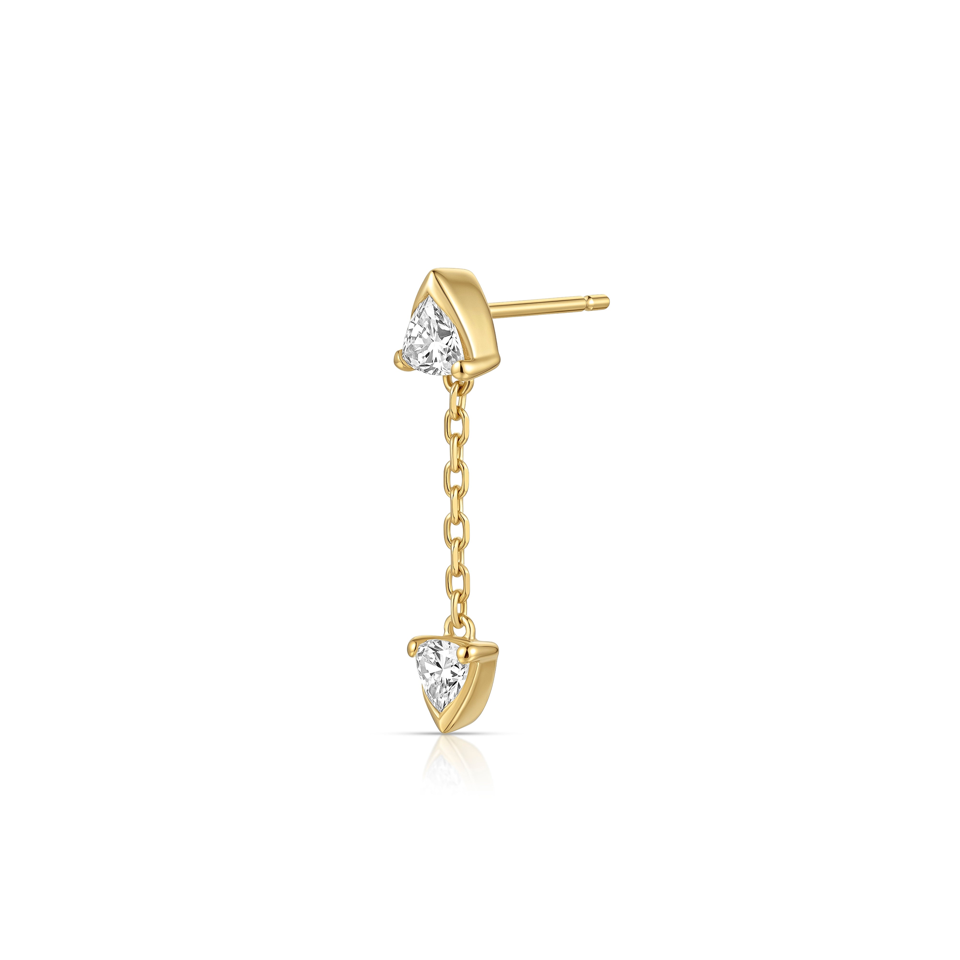 Prism Diamond Chain Earring (Trilliant)