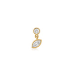 Aura Drop Earring (Round & Marquise)