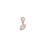 Aura Drop Earring (Round & Marquise)