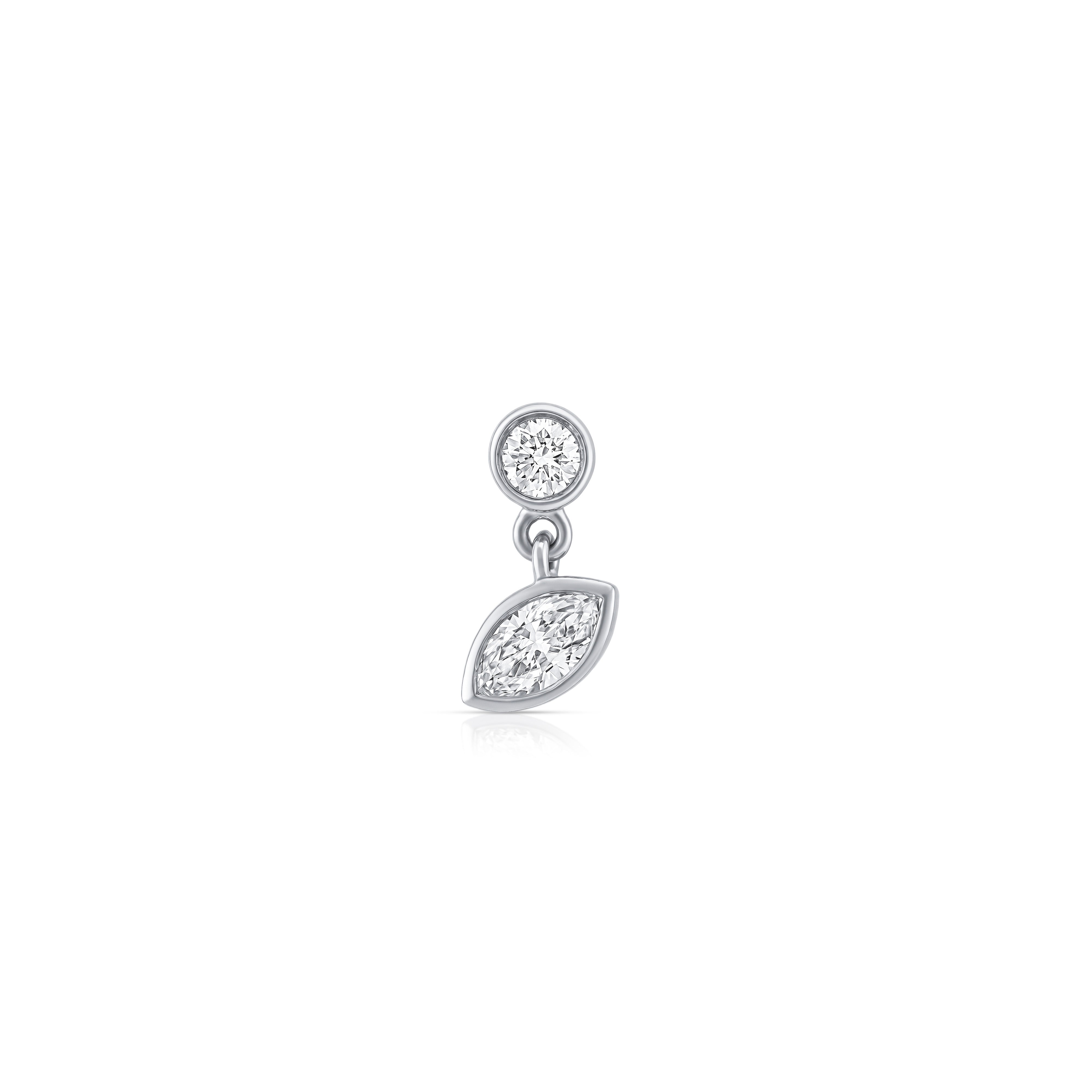 Aura Drop Earring (Round & Marquise)