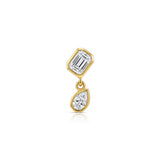 Axis Drop Earring (Emerald & Pear)