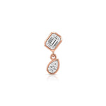 Axis Drop Earring (Emerald & Pear)