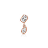 Axis Drop Earring (Emerald & Pear)