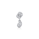 Axis Drop Earring (Emerald & Pear)