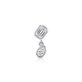 Axis Drop Earring (Emerald & Pear)