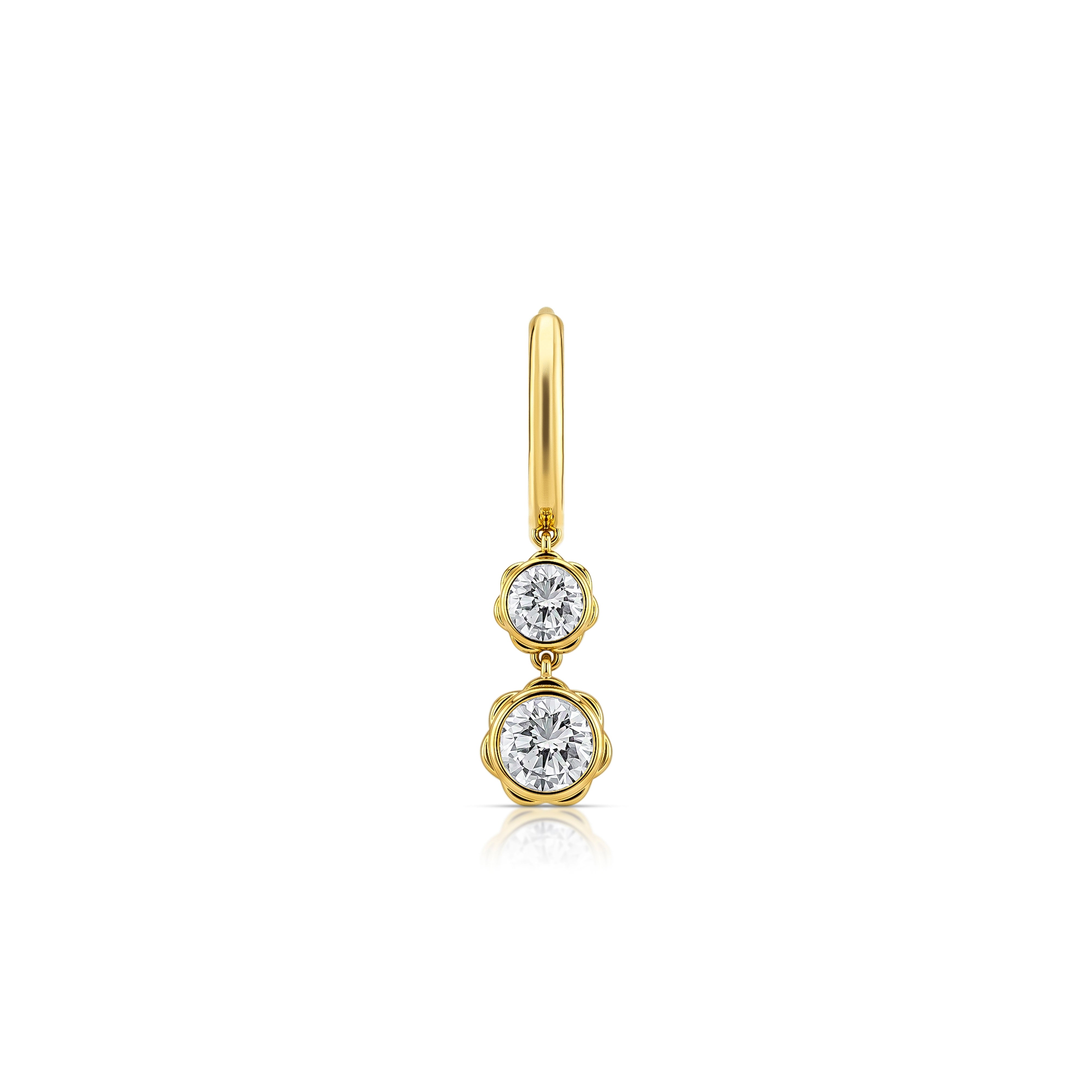 Bloom Diamond Hoop Earring (Round Brilliant)