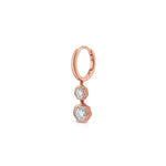 Bloom Diamond Hoop Earring (Round Brilliant)