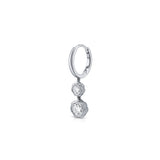 Bloom Diamond Hoop Earring (Round Brilliant)