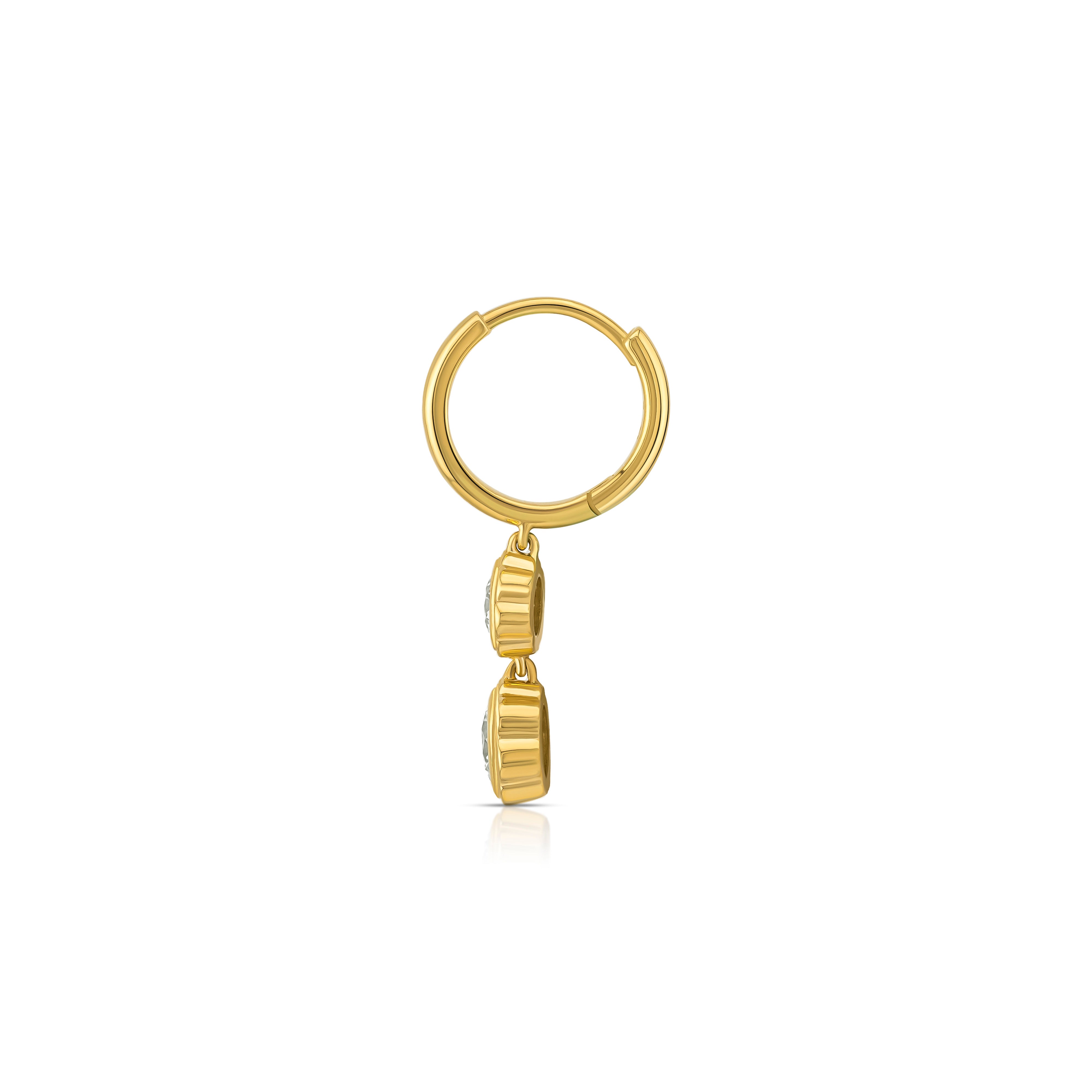Bloom Diamond Hoop Earring (Round Brilliant)