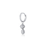 Nova Diamond Hoop Earring (Asscher & Oval)