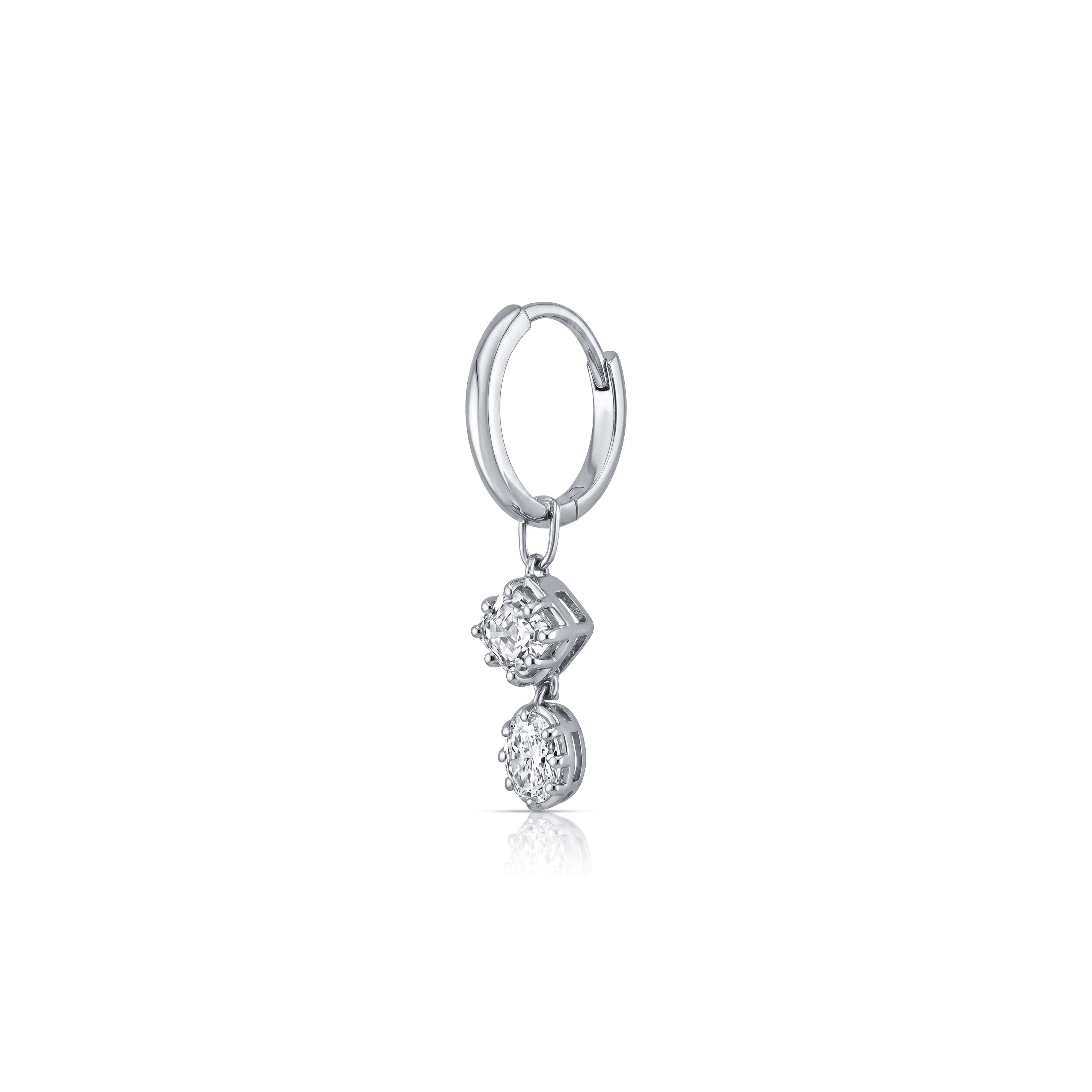 Nova Diamond Hoop Earring (Asscher & Oval)