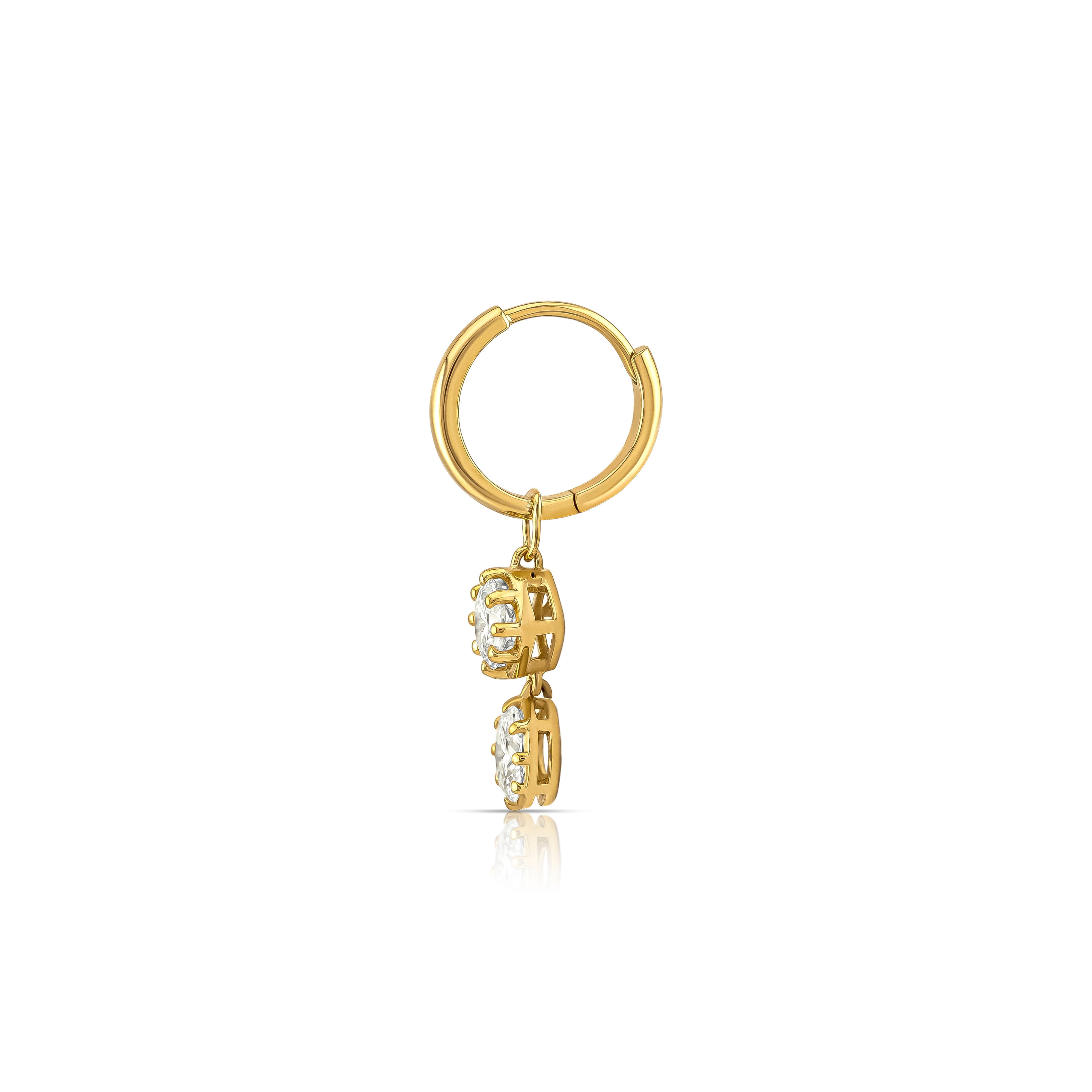 Nova Diamond Hoop Earring (Asscher & Oval)