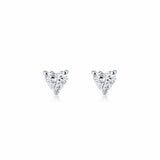 Heart Shape Diamond Stud Earrings