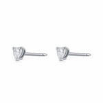 Heart Shape Diamond Stud Earrings