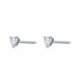 Heart Shape Diamond Stud Earrings