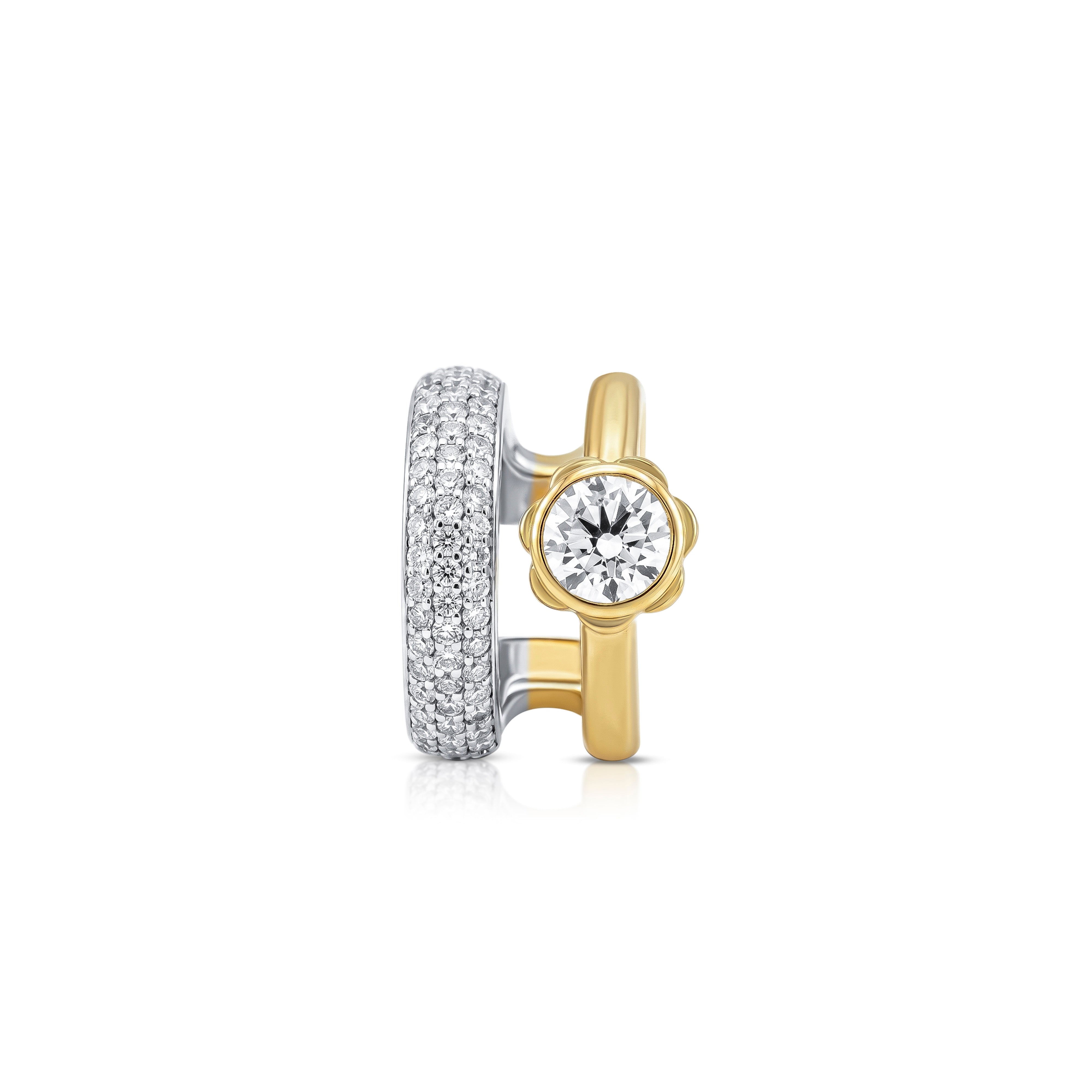 Bloom Diamond Ear Cuff (with pavé diamonds)