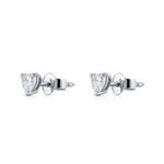 Heart Shape Diamond Stud Earrings
