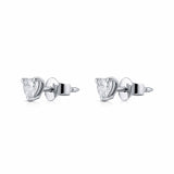 Heart Shape Diamond Stud Earrings