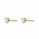 Heart Shape Diamond Stud Earrings