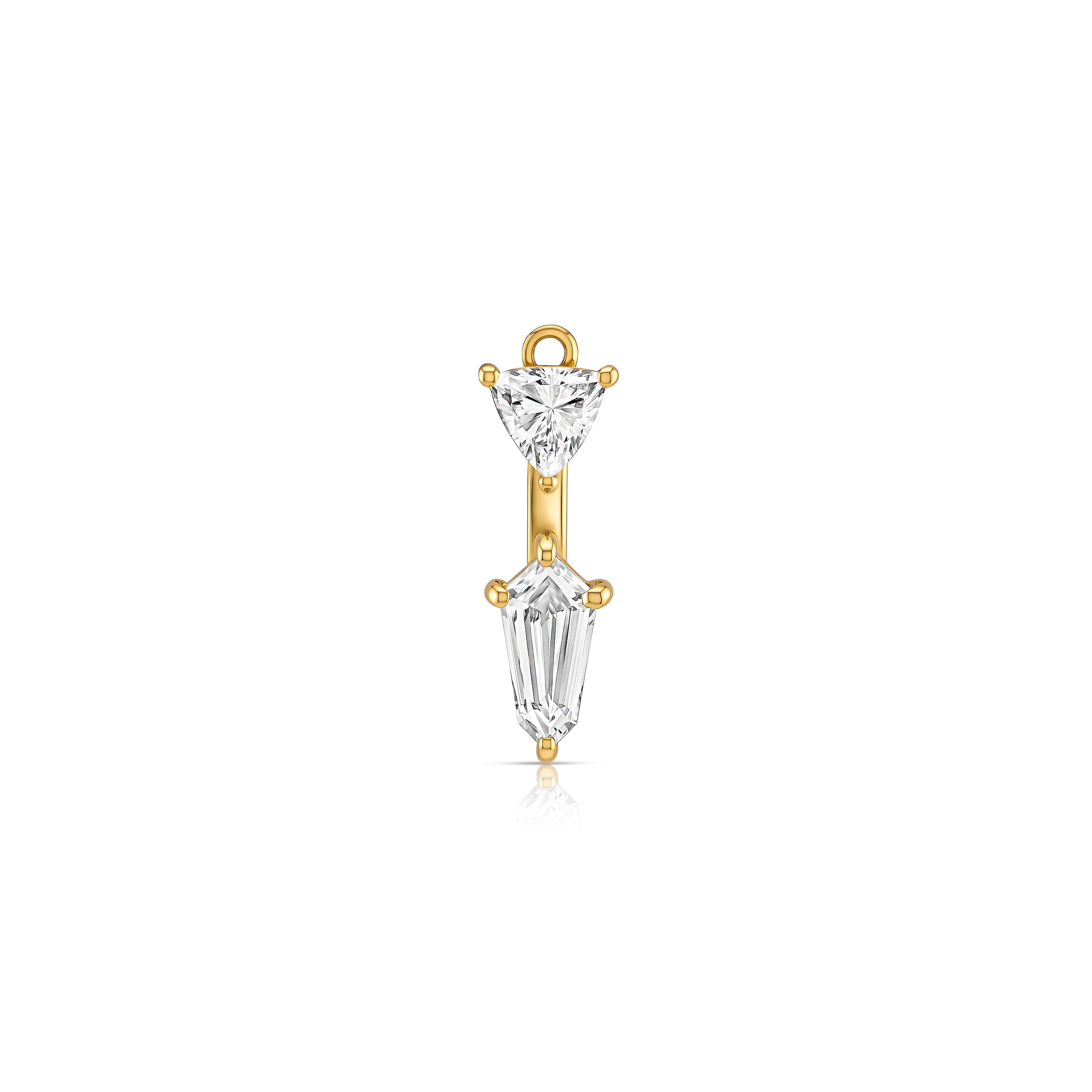 Echo Jacket Earring (Trilliant & Shield)