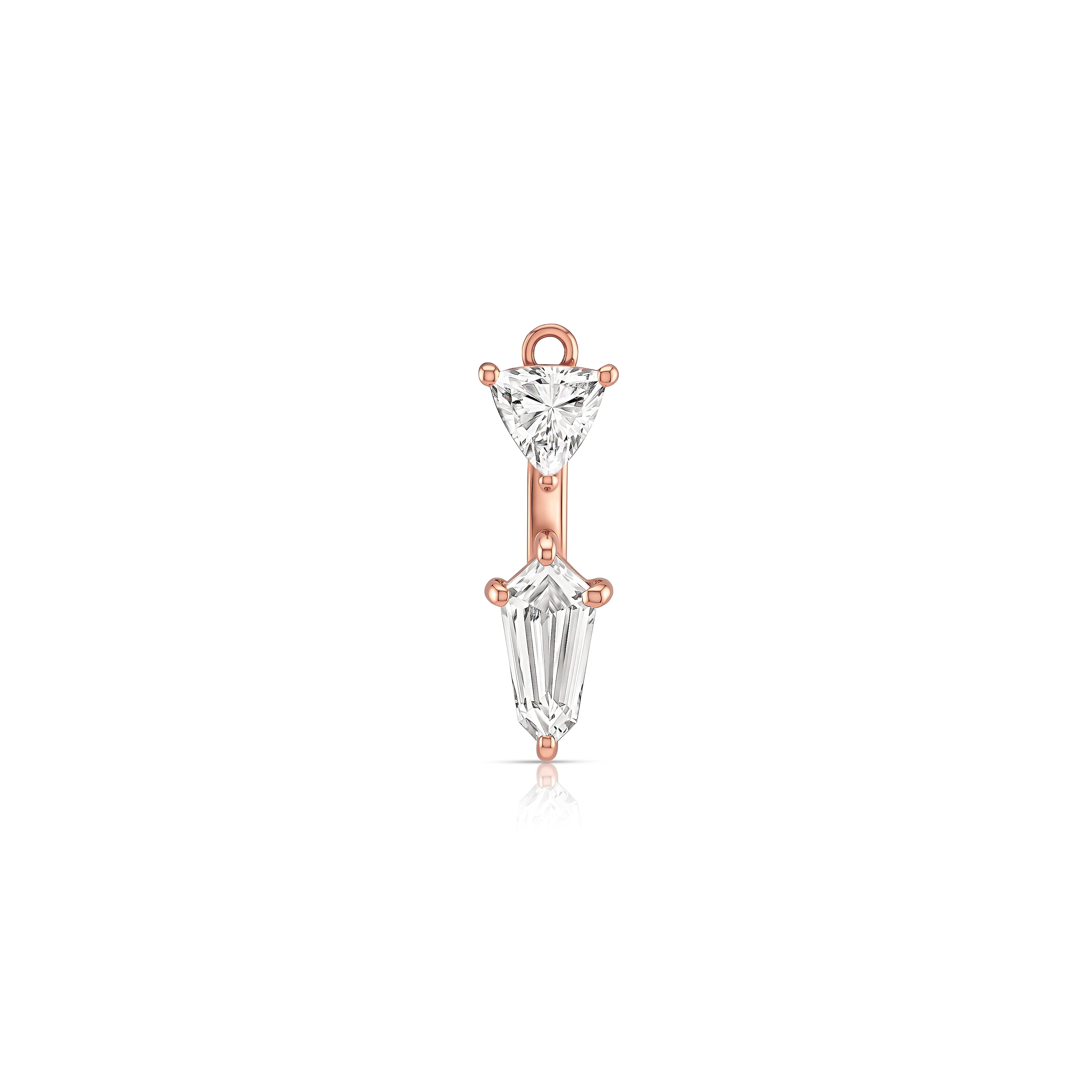Echo Jacket Earring (Trilliant & Shield)