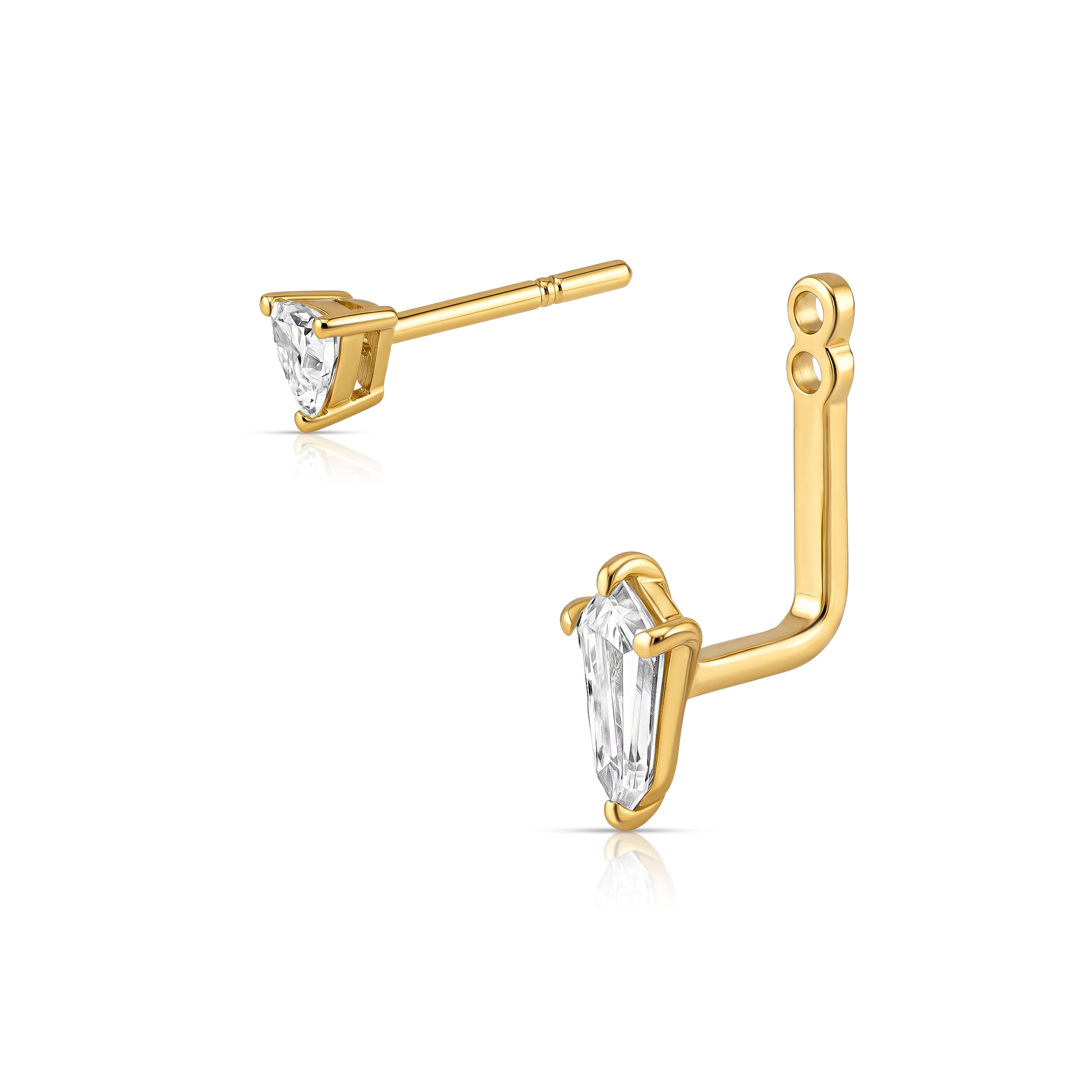 Echo Jacket Earring (Trilliant & Shield)