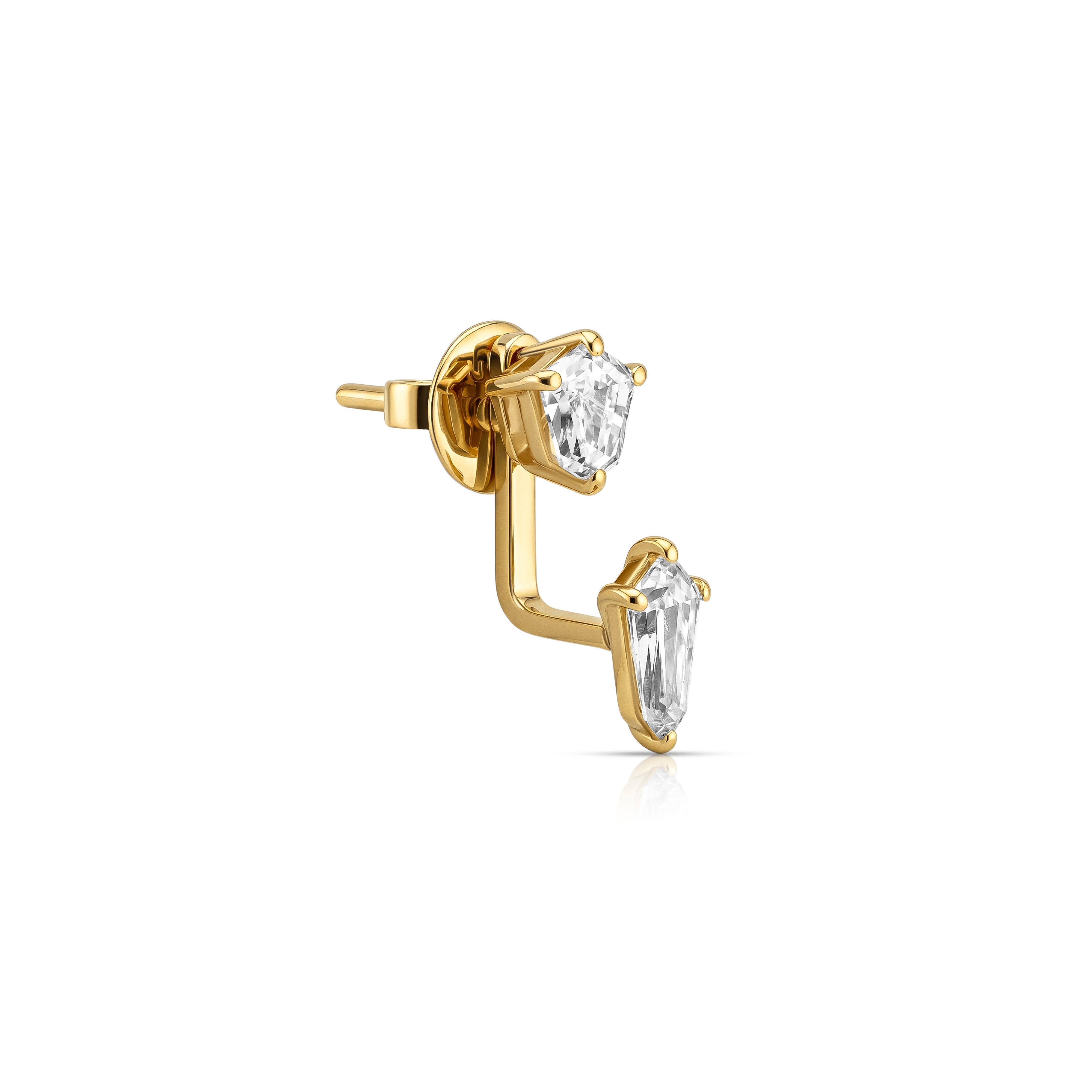 Echo Jacket Earring (Pentagon & Shield)