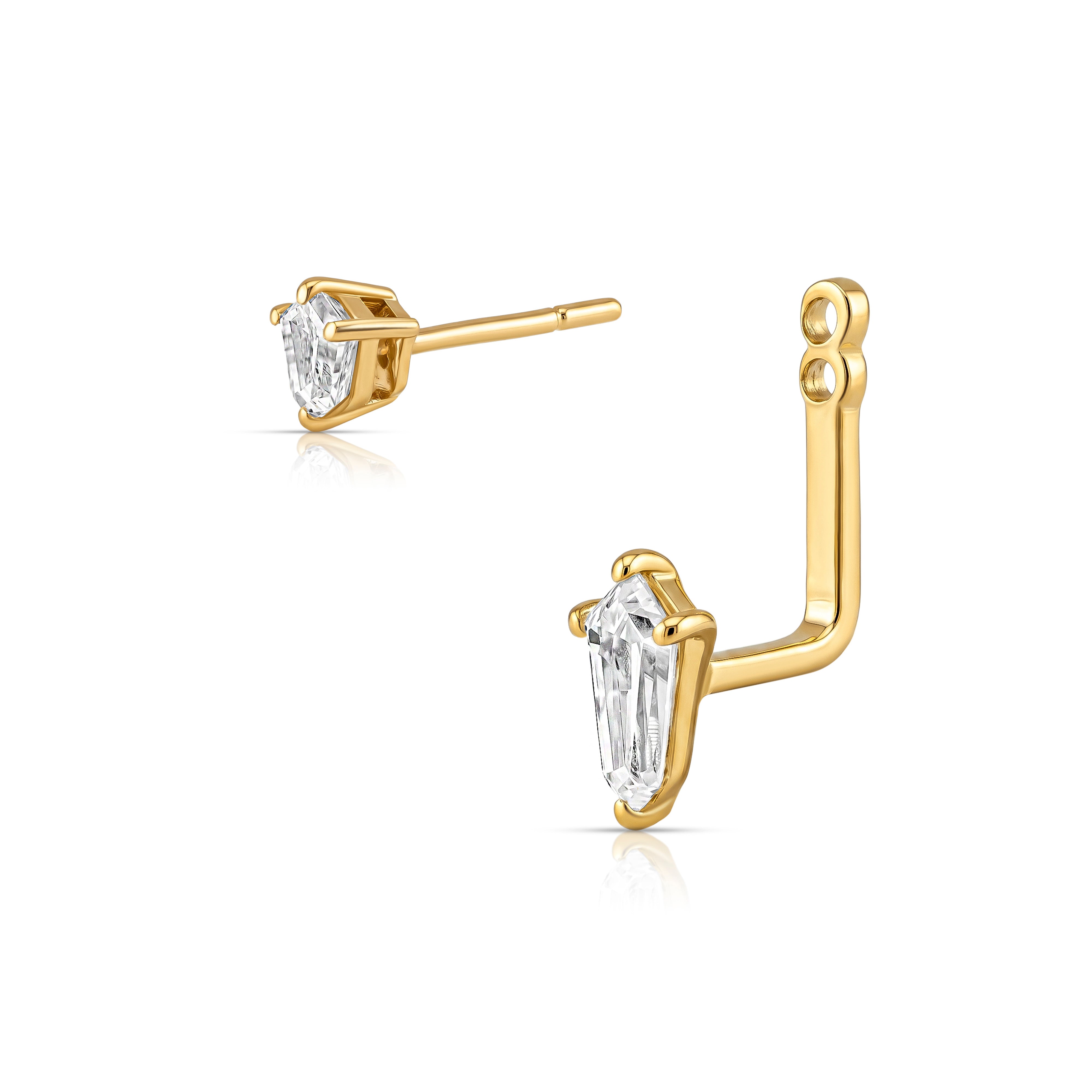 Echo Jacket Earring (Pentagon & Shield)