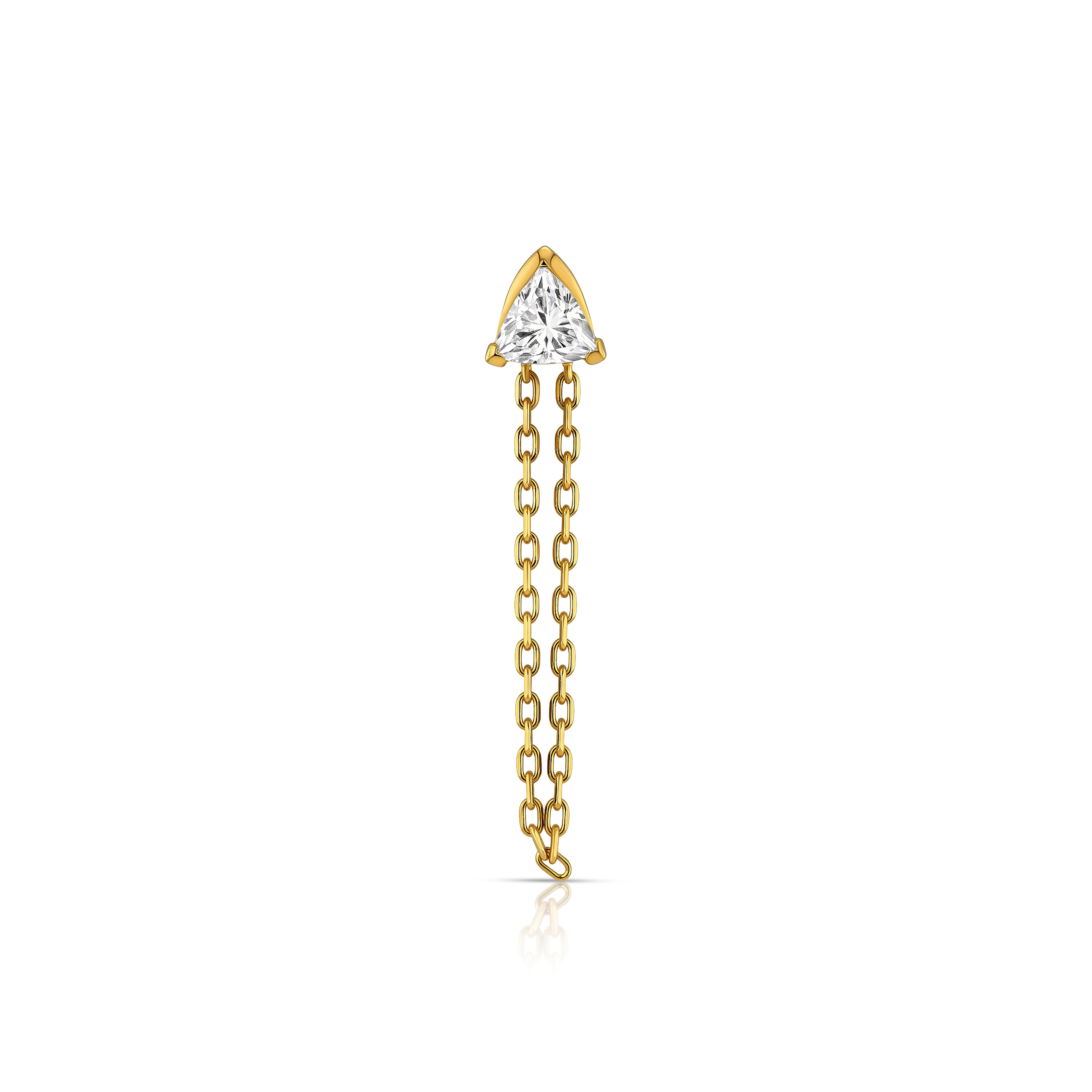 Vesper Diamond Chain Earring (Trilliant)
