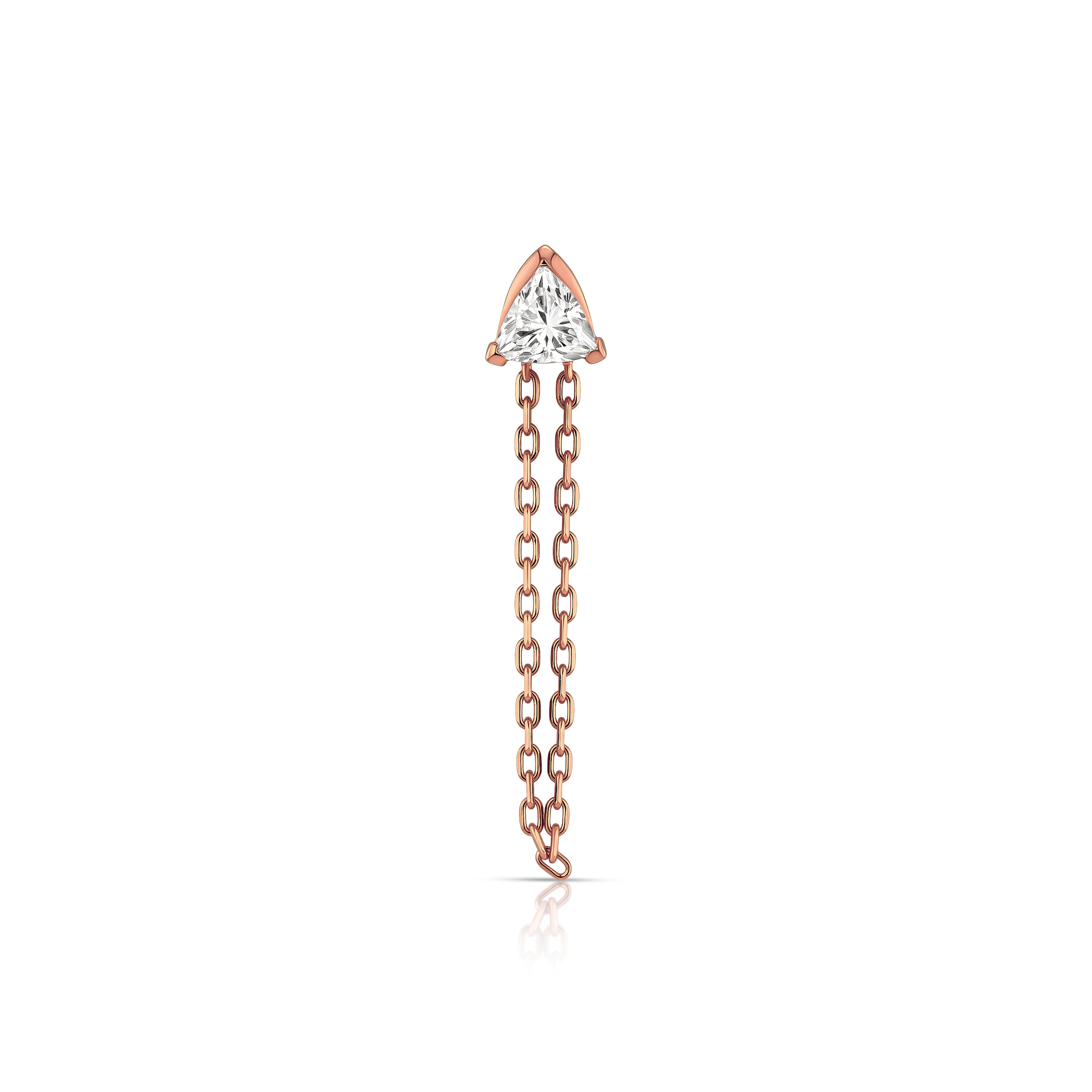 Vesper Diamond Chain Earring (Trilliant)