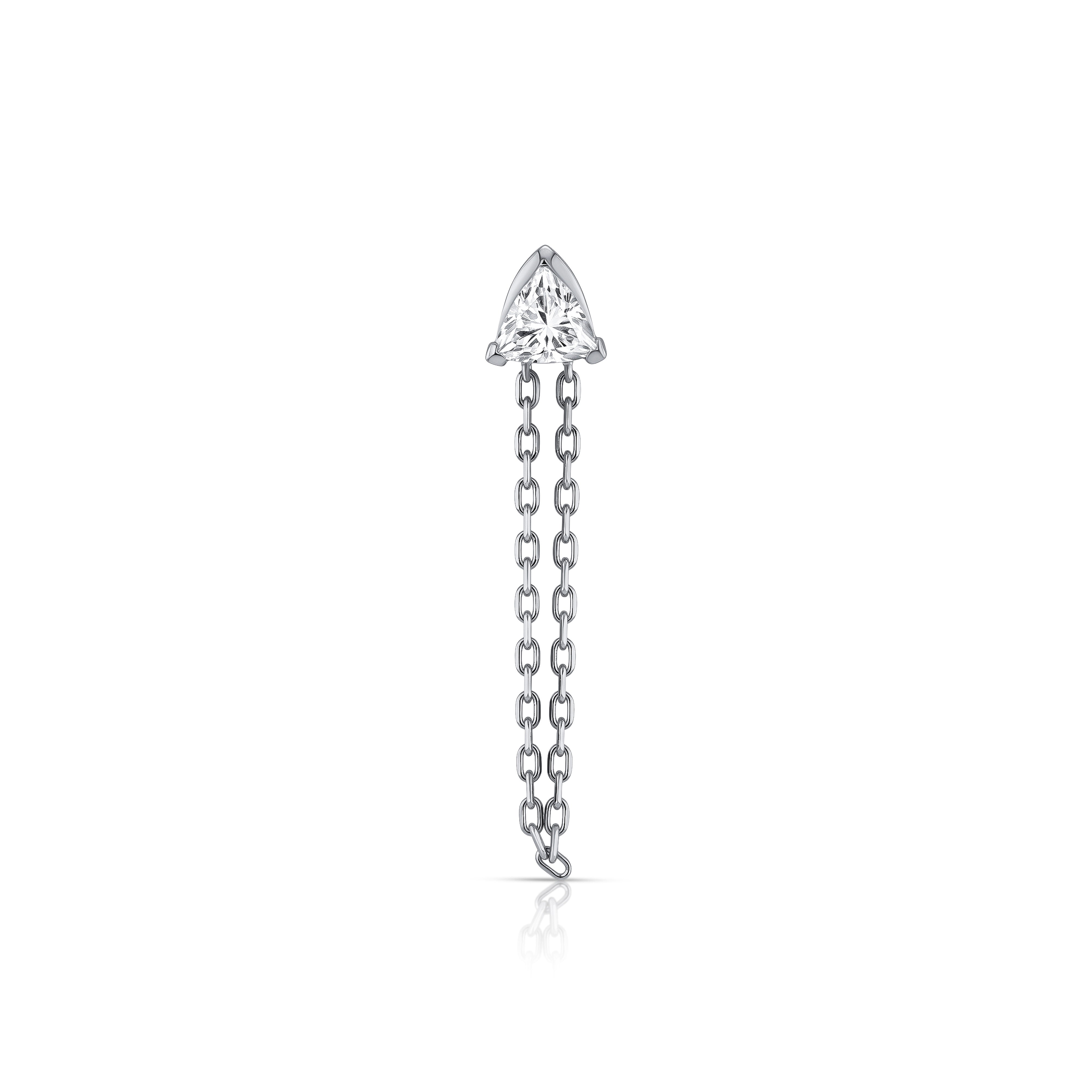 Vesper Diamond Chain Earring (Trilliant)