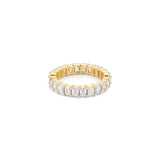 Emerald Diamond Eternity Ring - Lab Grown Diamonds - 18K Gold