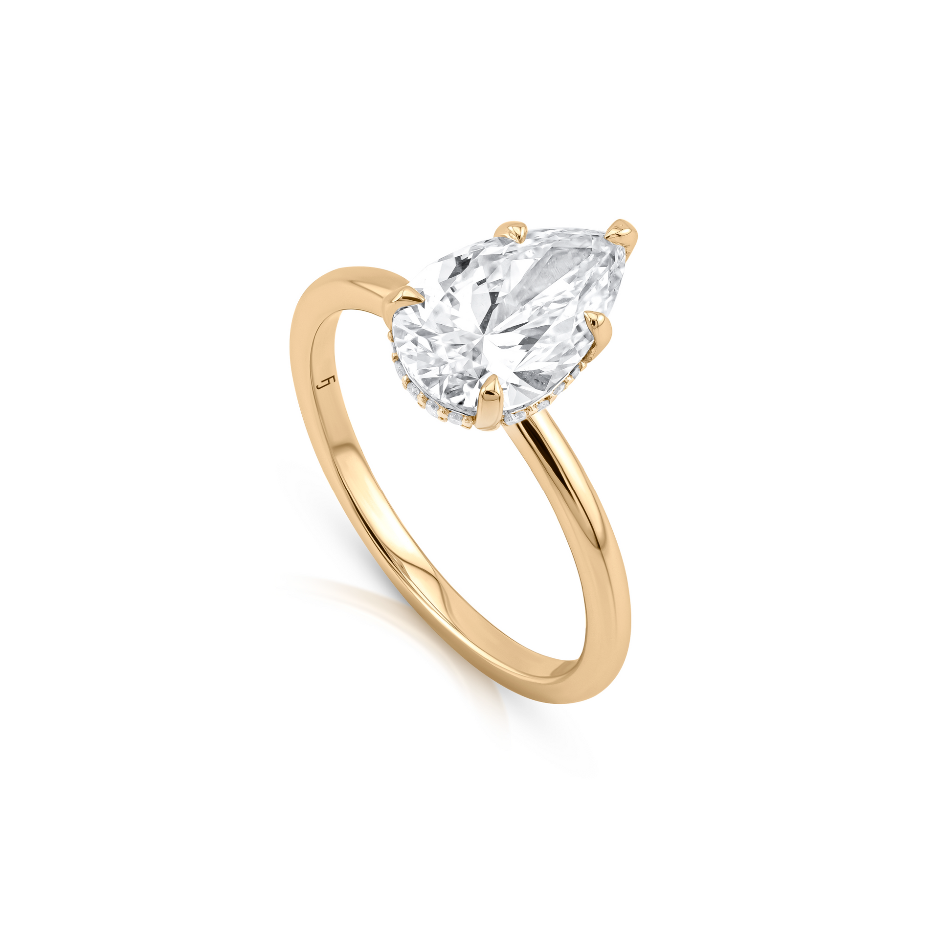 Eterna Pear Shape Diamond Engagement Ring Lab Diamond