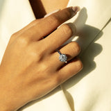 Eve Bezel Diamond Halo Ring