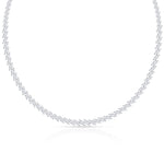 Graduated Marquise Lab Diamond Tennis Necklace (Certified)