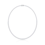 Graduated Marquise Lab Diamond Tennis Necklace (Certified)