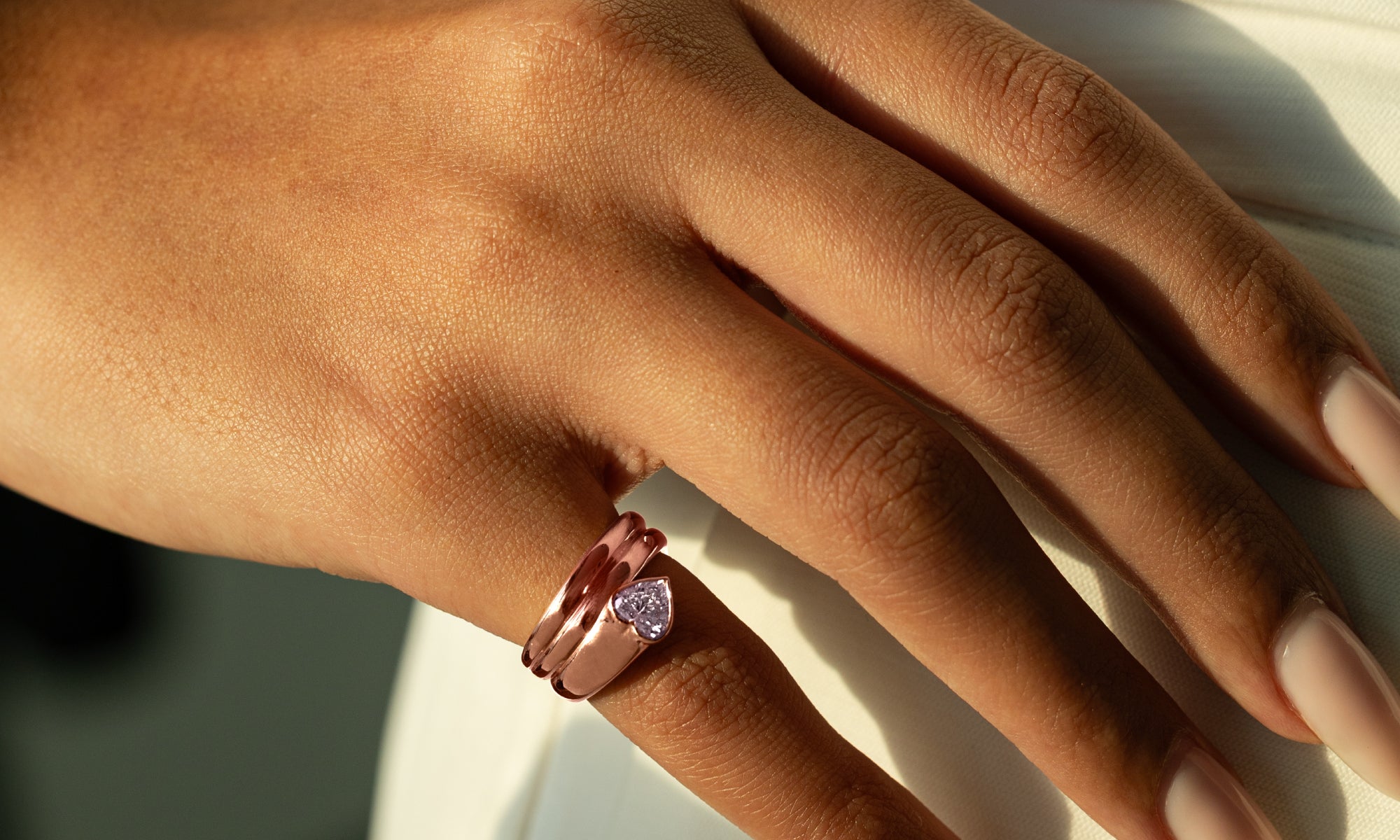 Heart Shape Spiral Pinky Ring