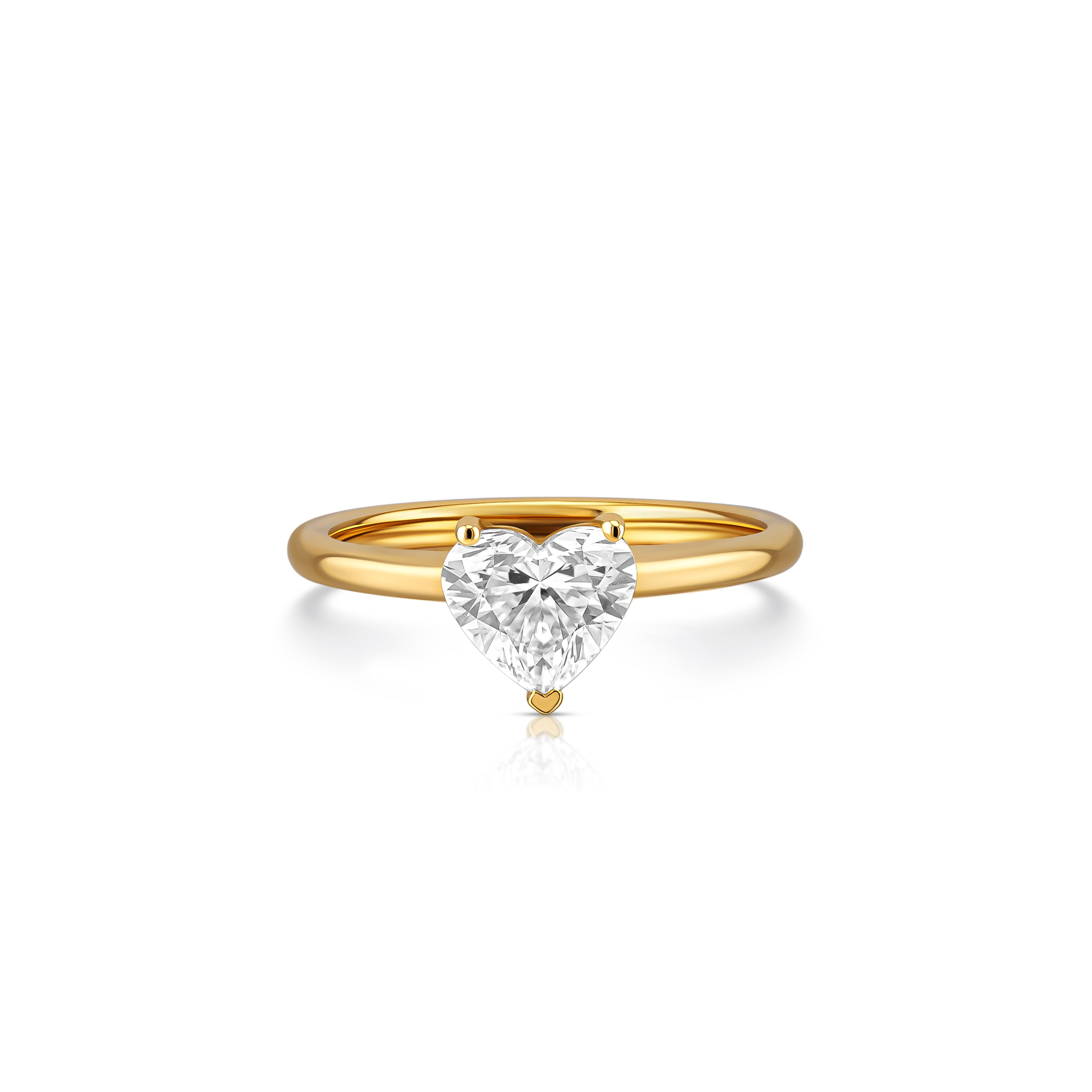 Heart-Shaped Solitaire Engagement Ring