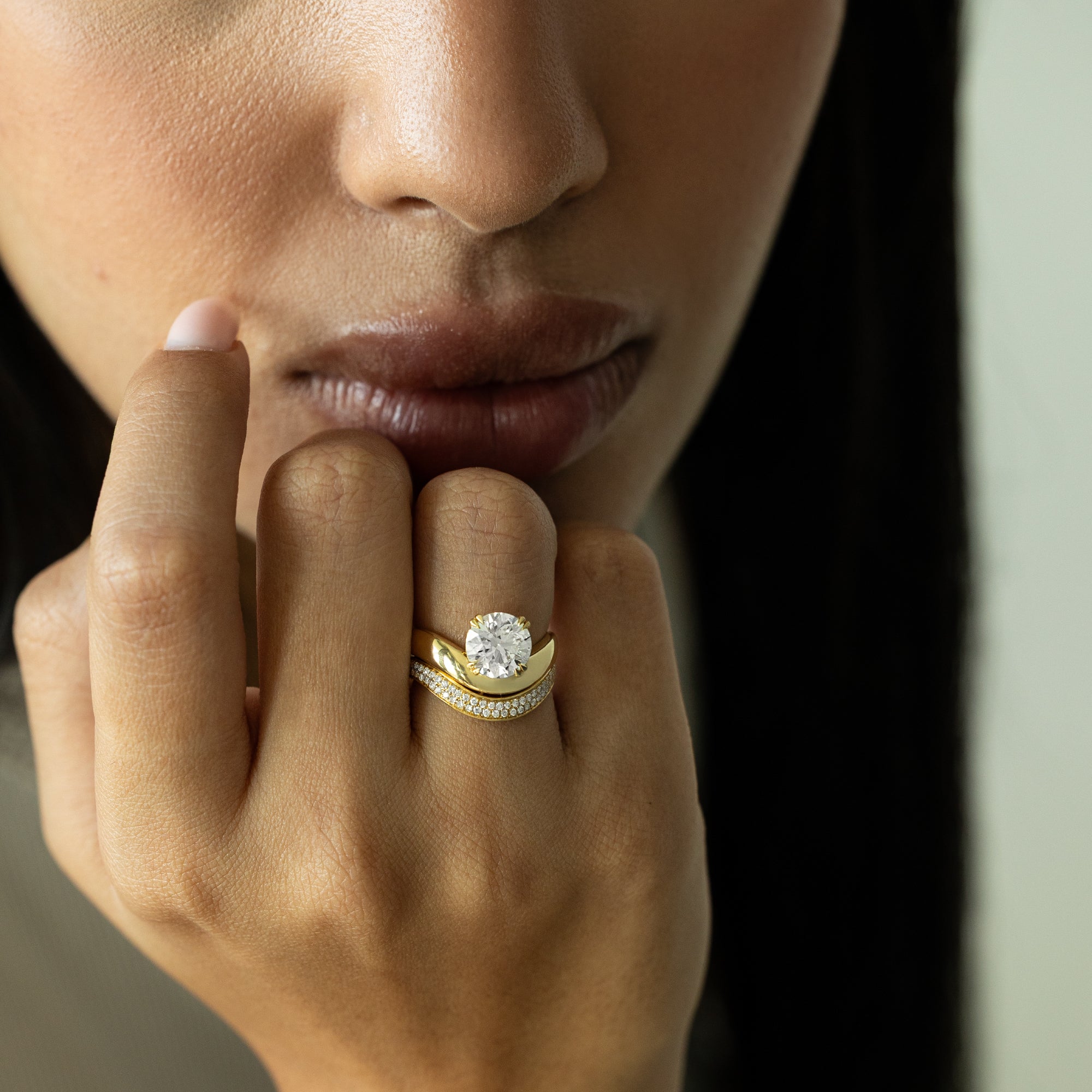 Iris Engagement Ring Bridal Set