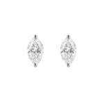 Marquise Diamond Stud Earrings - Lab Grown Diamonds - 18K Gold