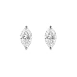 Marquise Diamond Stud Earrings - Lab Grown Diamonds - 18K Gold