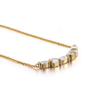 Cascade Multi-Shape Diamond Bar Necklace