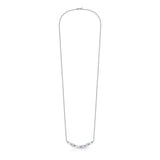 Cascade Multi-Shape Diamond Bar Necklace