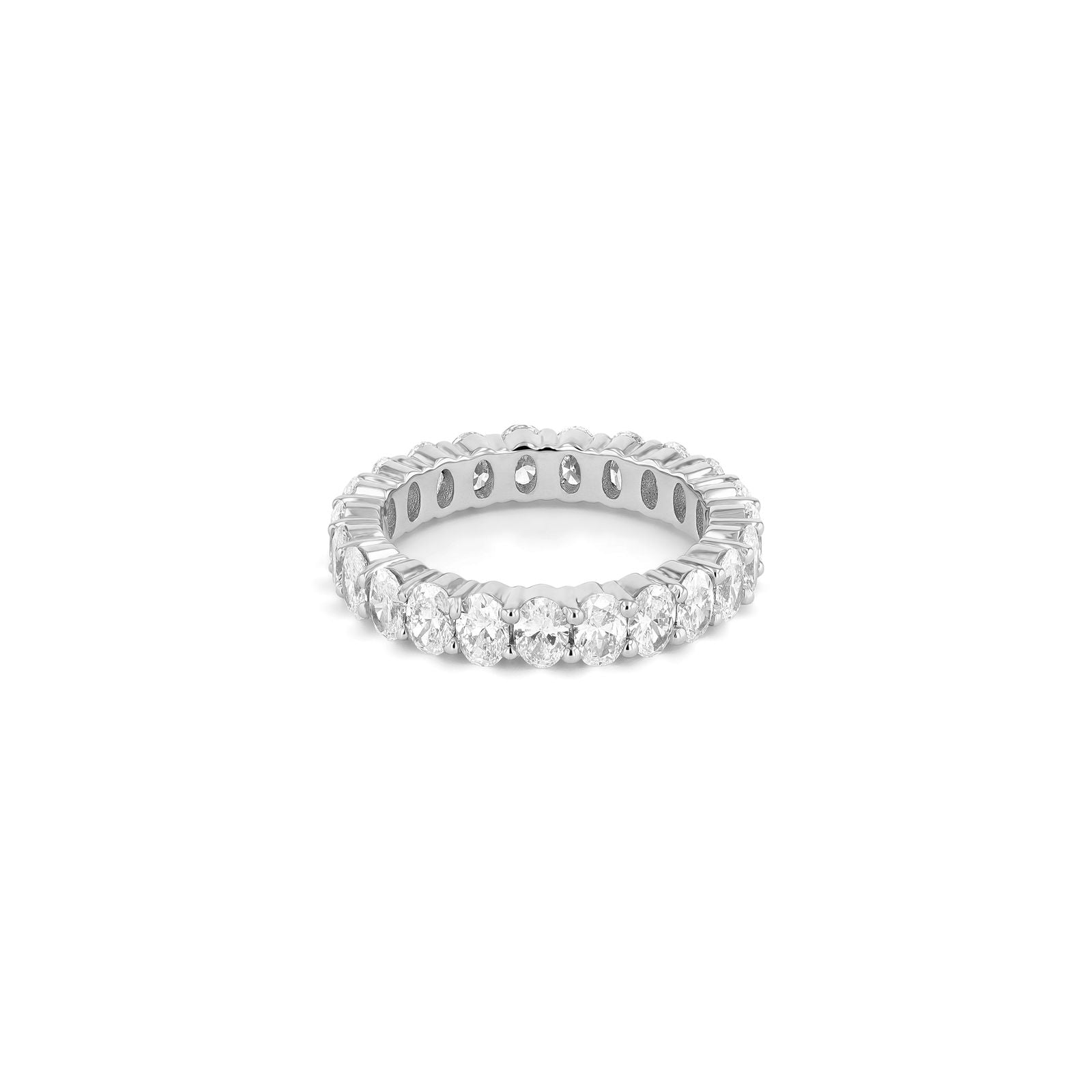Oval Eternity Diamond Ring - Lab Grown Diamonds - 18K Gold