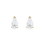 Pear Shape Diamond Earrings - Lab Grown Diamonds - 18K Gold