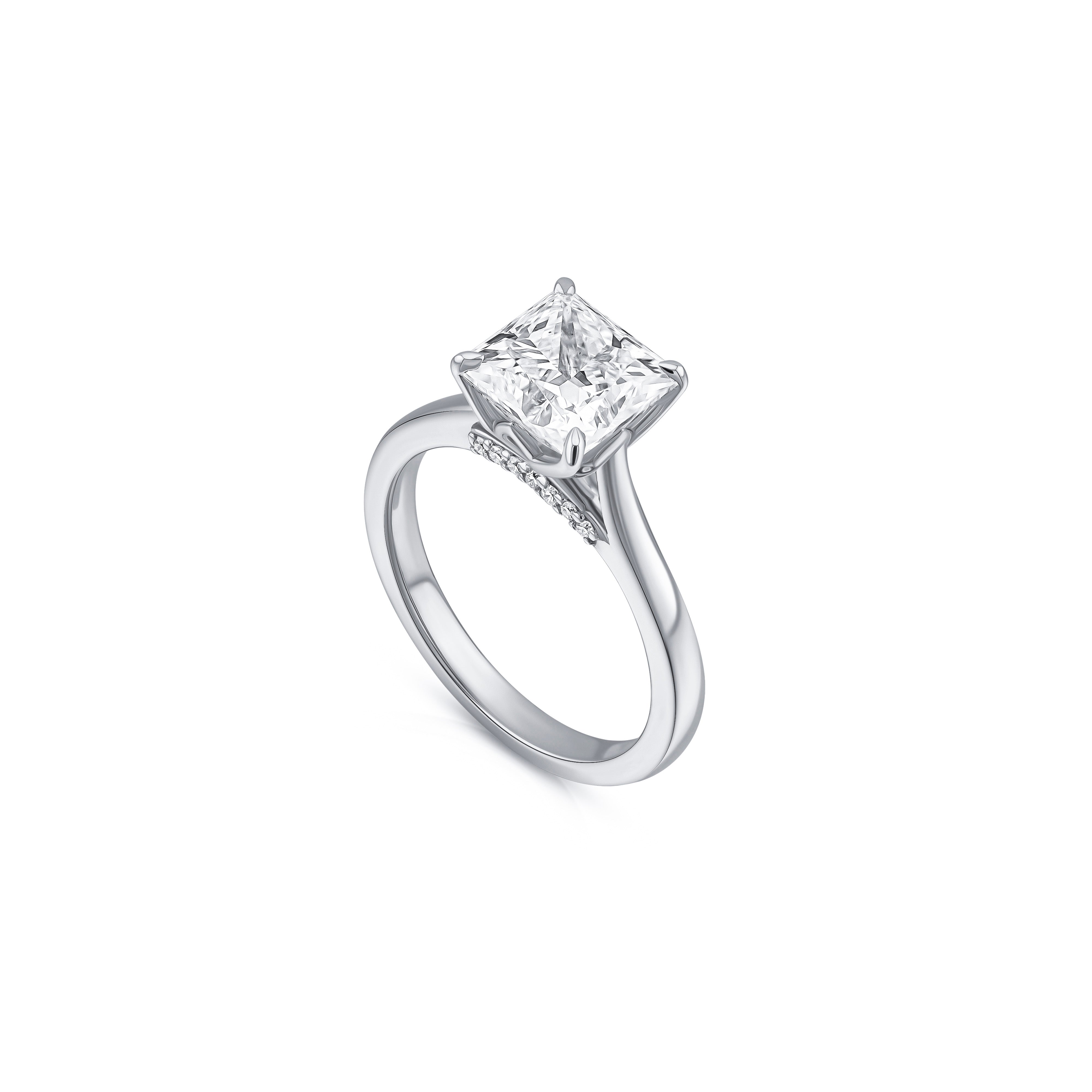 Thea Princess Cut Engagement Ring WG