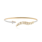 Pleated Eva Diamond Bracelet Cuff