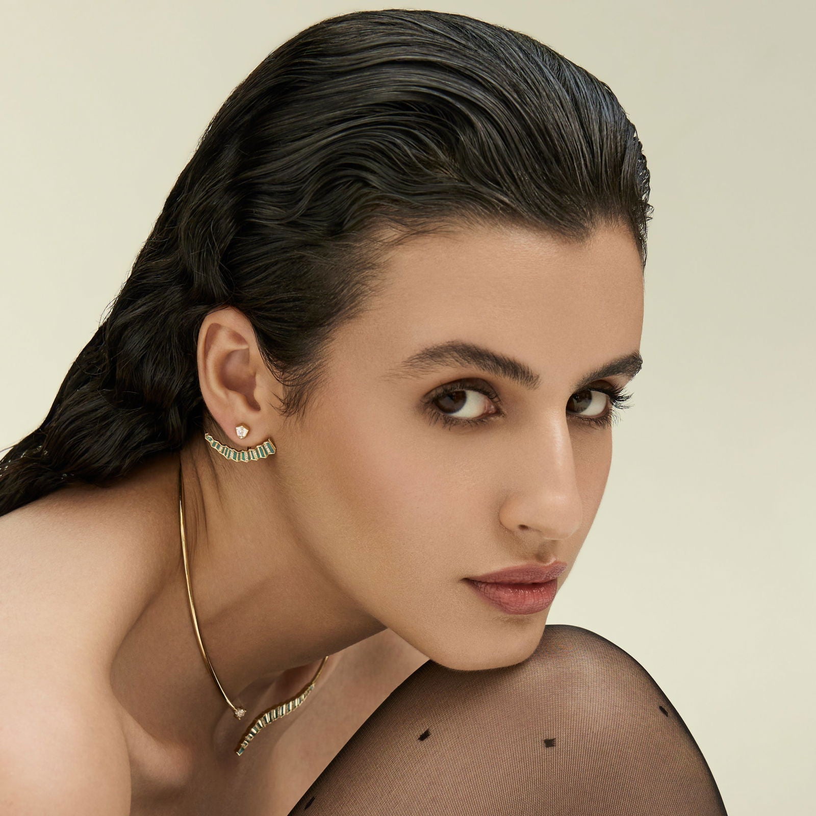 Pleated Julietta Diamond Earrings